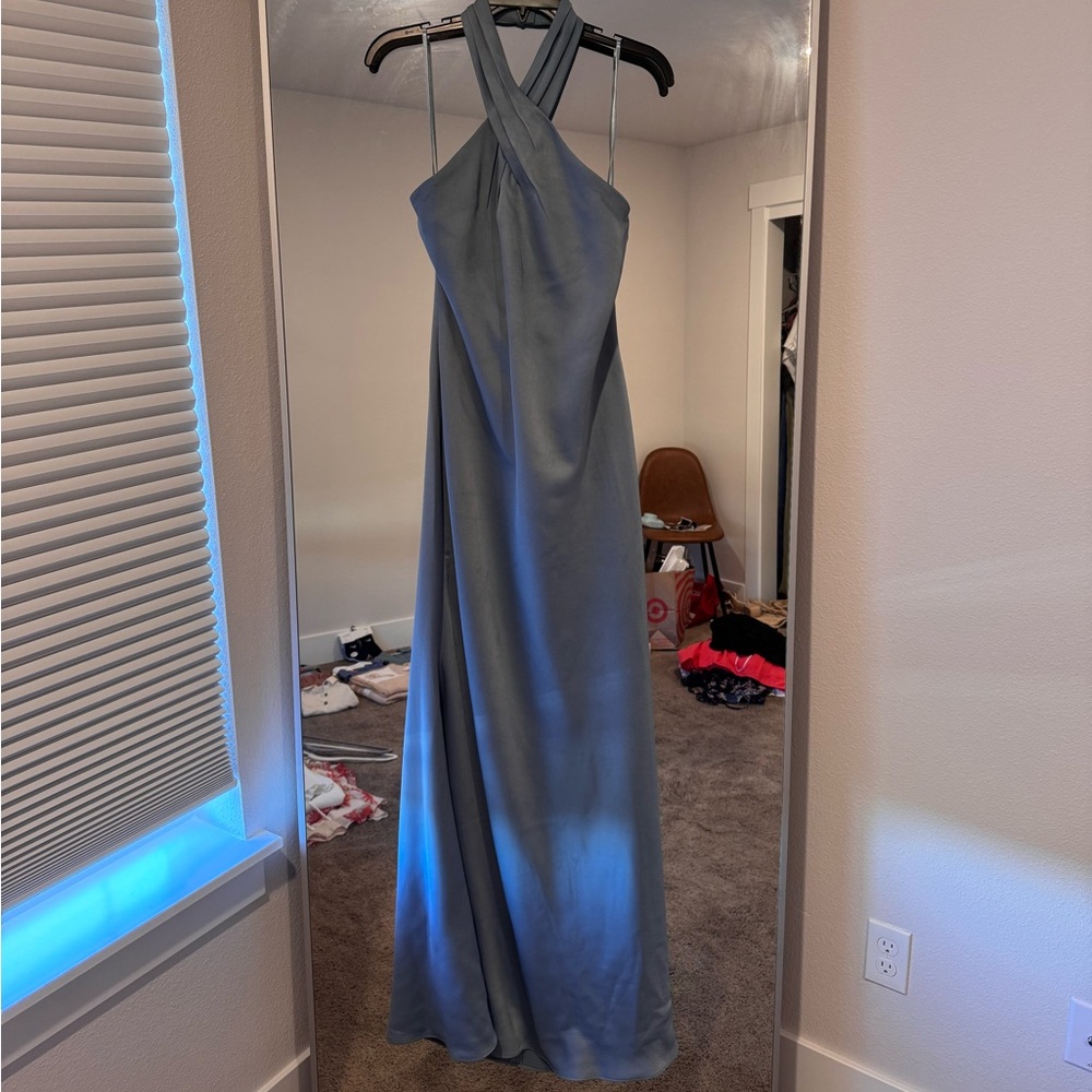 BHLDN Ruby Twist Halter Satin Gown